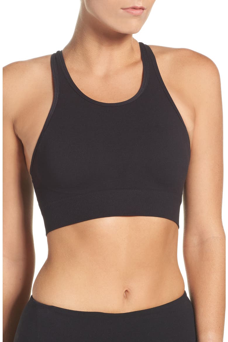 Relay Sports Bra, Main, color, BLACK