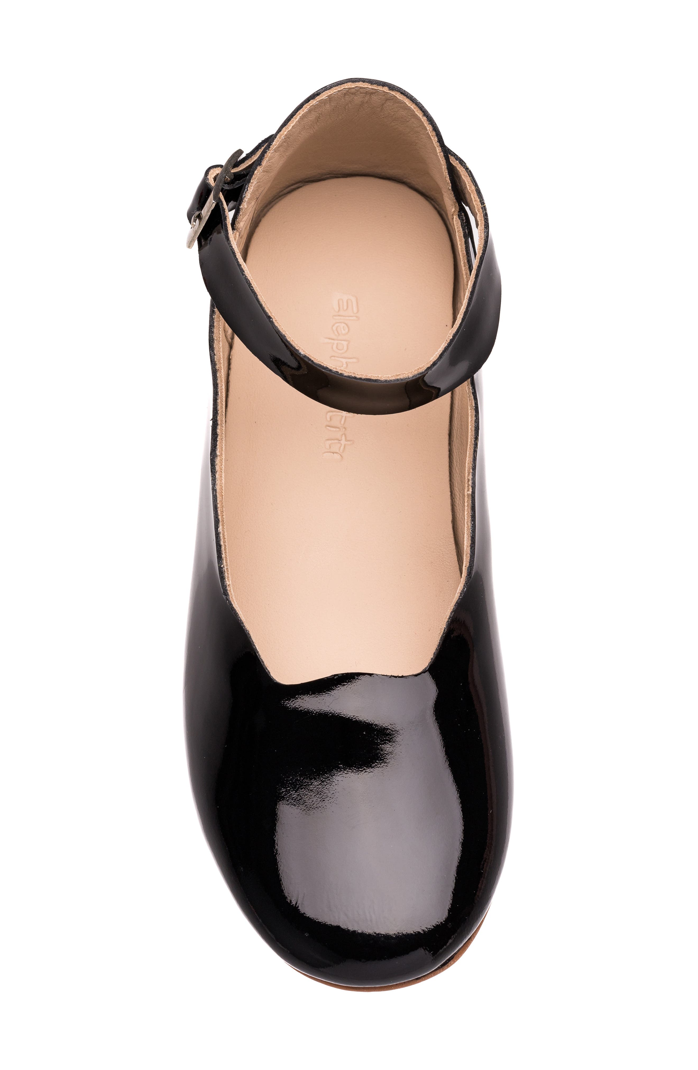 Elephantito Kids' Ordina Metallic Ballet Flat, Alternate, color, Patent Black