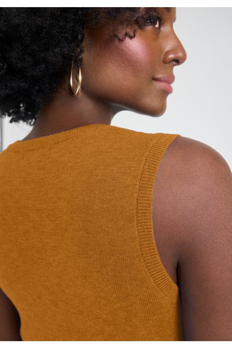 Sleeveless Cashmere Shell, Alternate, color, CLOVE