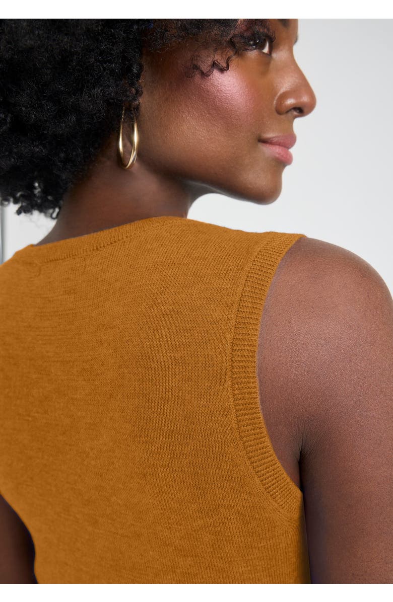 Jessica London Sleeveless Cashmere Shell, Alternate, color, Clove