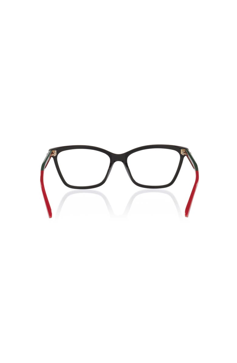 Gucci 56mm Cat Eye optical glasses, Alternate, color, Black