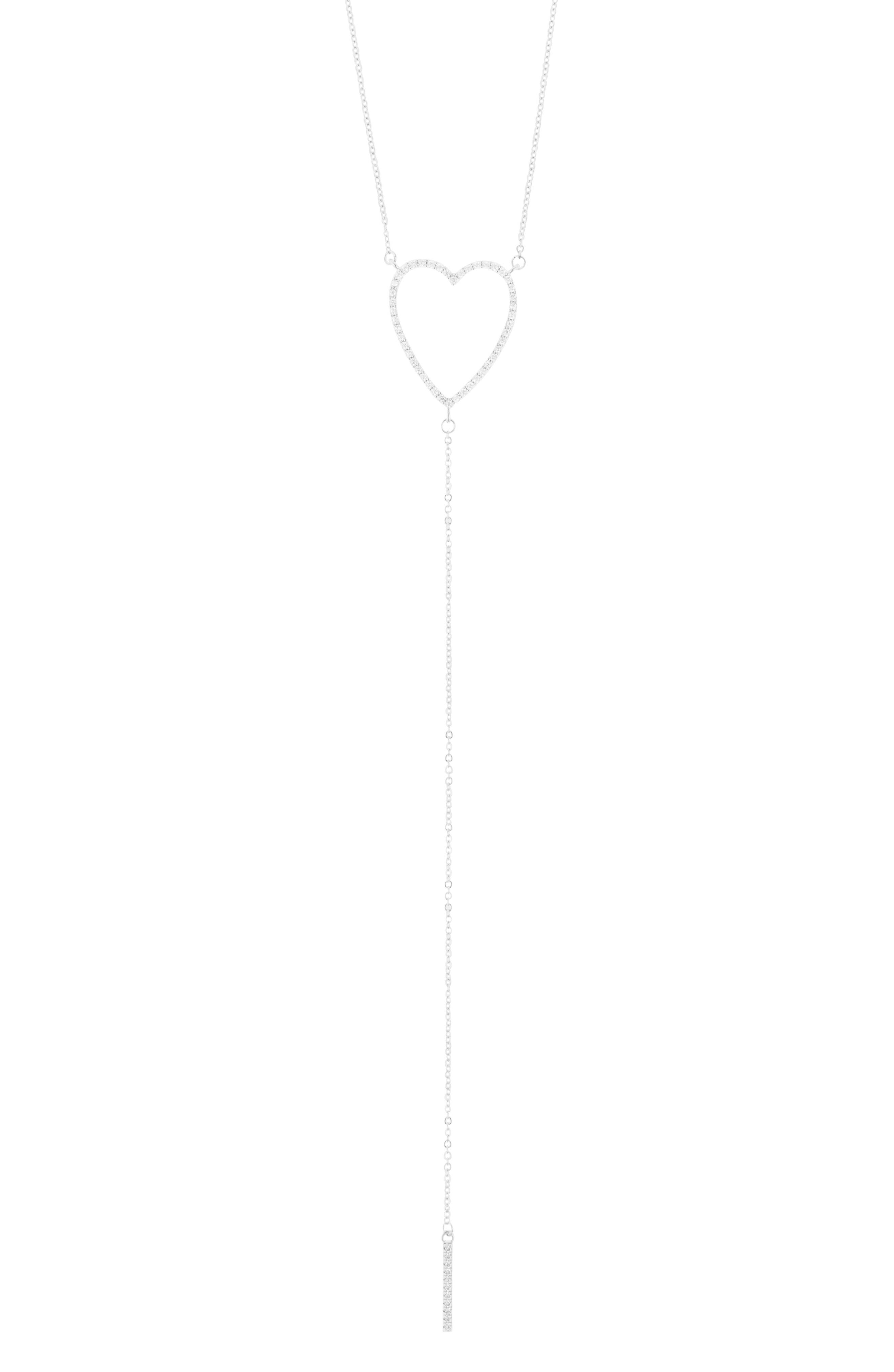 Adornia Heart Lariat Necklace