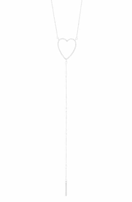 Adornia Heart Lariat Necklace