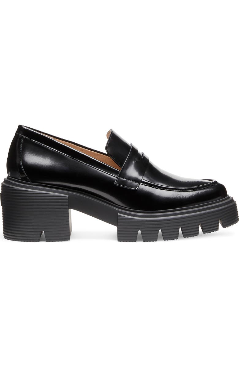 Stuart Weitzman Soho Loafer, Alternate, color, Black Smooth Leather