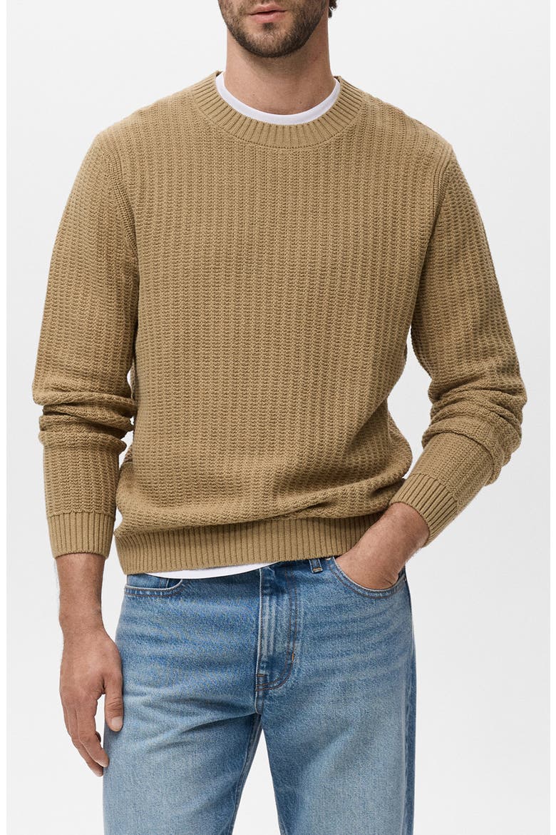 Crewneck Sweater, Main, color, BEIGE