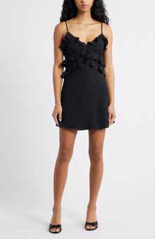 BP. Ruffle Chiffon Cocktail Minidress