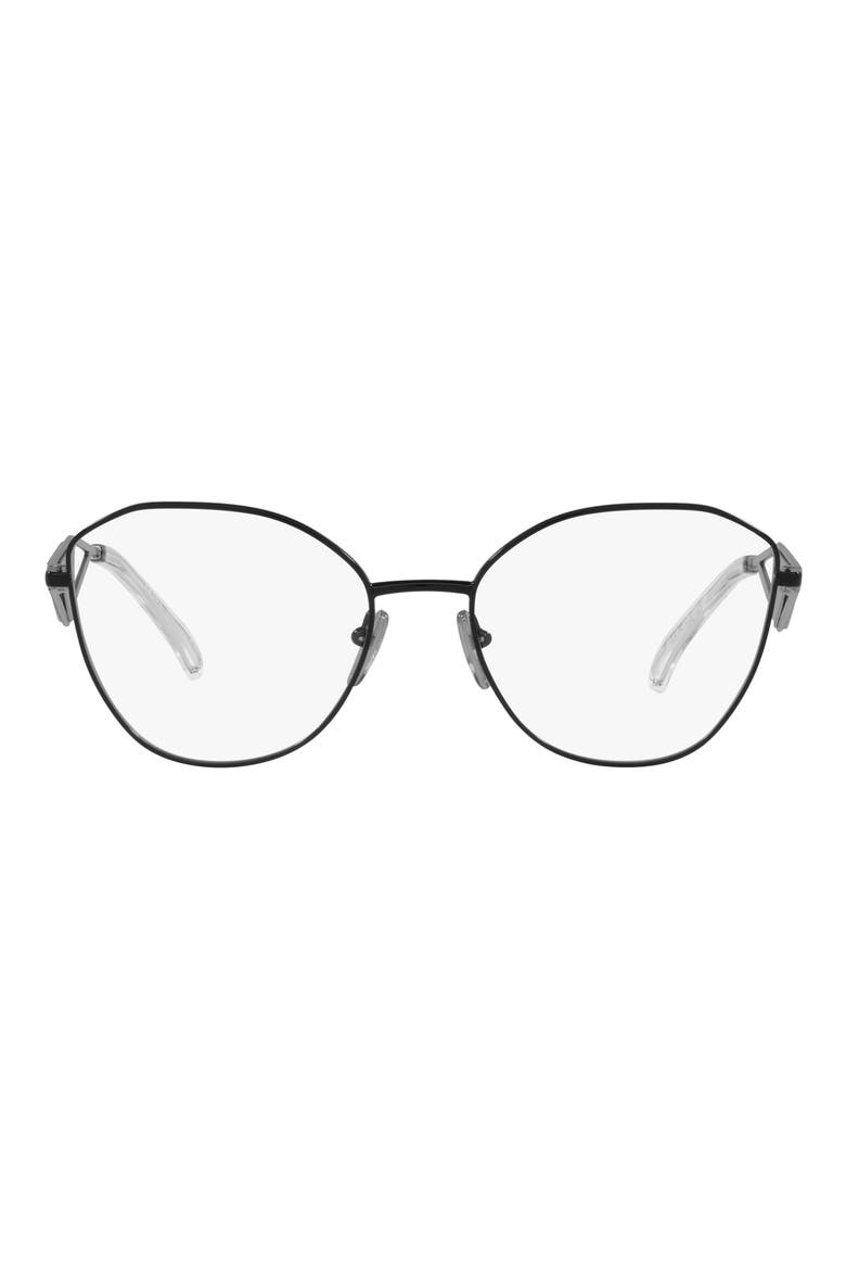 54mm Round Optical Glasses, Main, color, BLACK