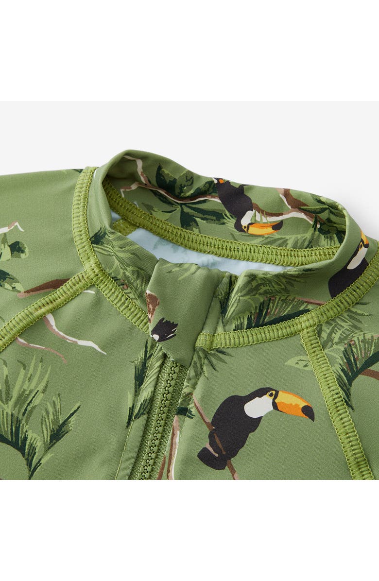 Milkbarn Zipper Shortall Swimsuit, Alternate, color, Toucan