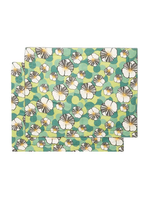 Placemats Set Of 2 (35X45) Ninfea Green