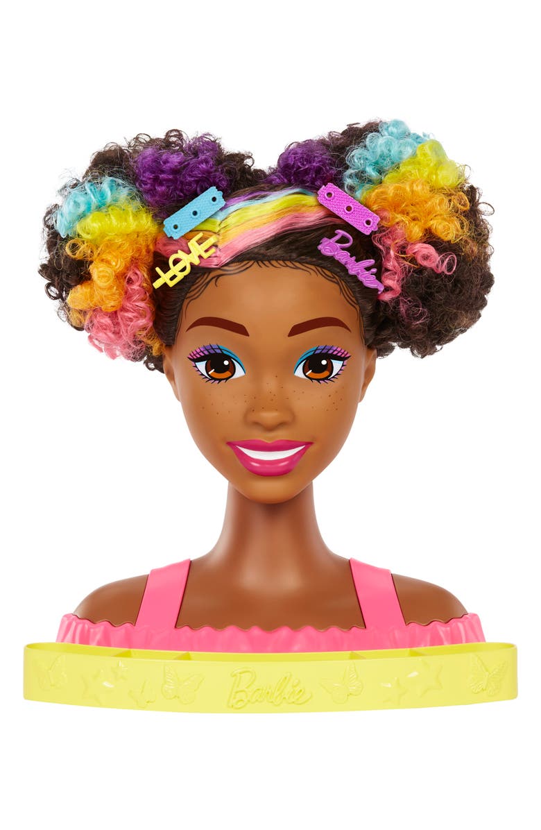 Mattel Barbie<sup>®</sup> Color Reveal Neon Rainbow Styling Head, Alternate, color, 