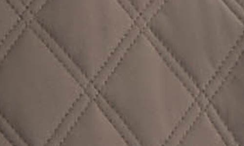 Hunter Cable Knit Sleeve Quilted Bomber Jacket In Brown