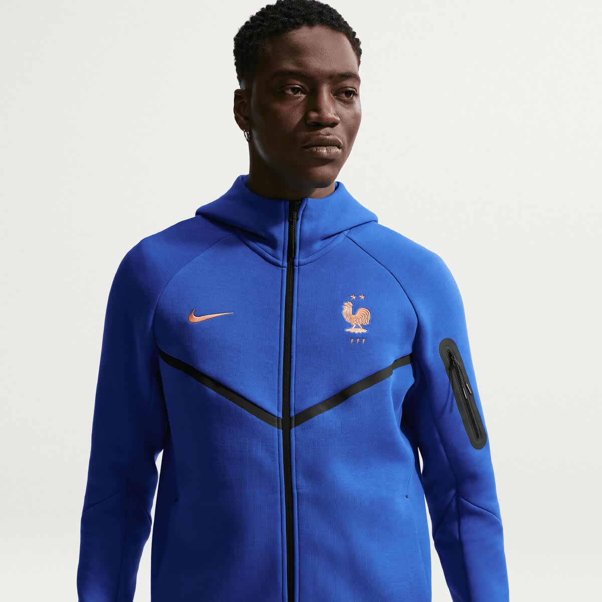Men's Nike Blue France National Team 2026 Tech Fleece Windrunner