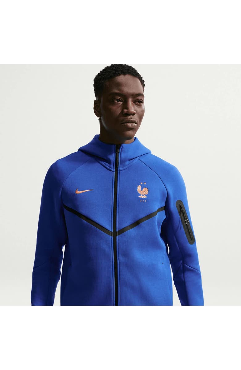 Nike Men's Nike Blue France National Team 2026 Tech Fleece Windrunner Raglan Full-Zip Hoodie, Alternate, color, Blue