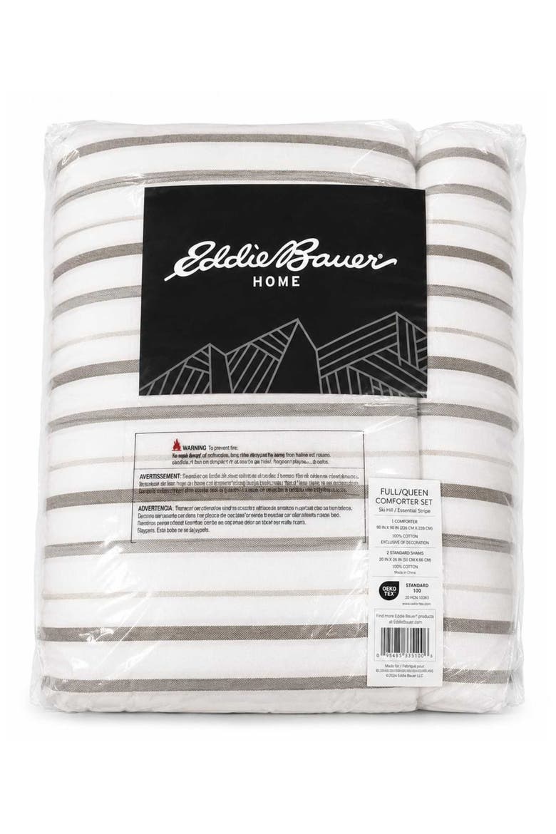 Ski Hill Reversible Comforter Set, Alternate, color, BROWN/ WHITE