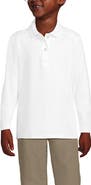 Lands' End School Uniform Girls Long Sleeve Feminine Fit Rapid Dry Polo Shirt