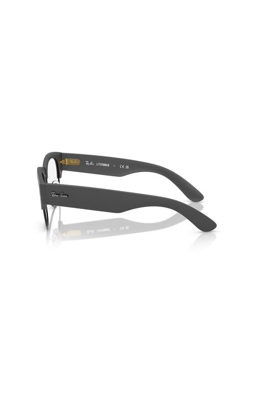Ray Ban Ray-ban 52mm Square Optical Glasses In Black