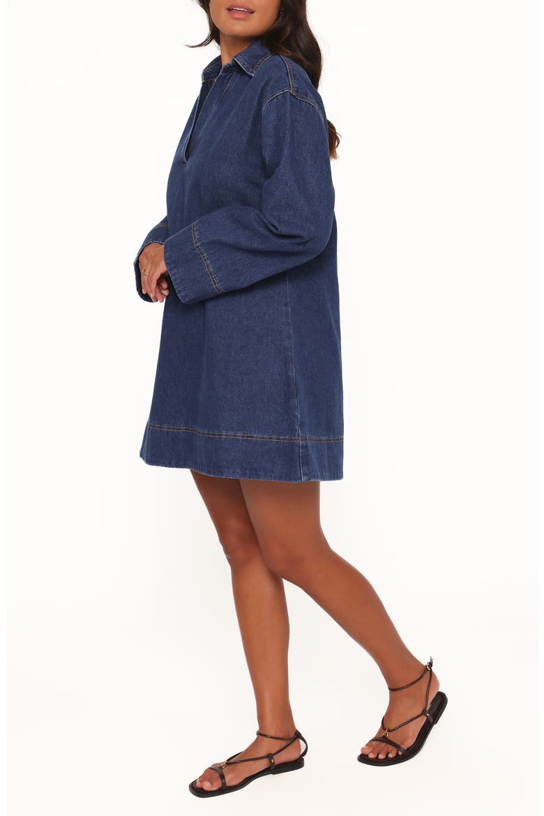 Genesis Denim Minidress, Alternate, color, INDIGO