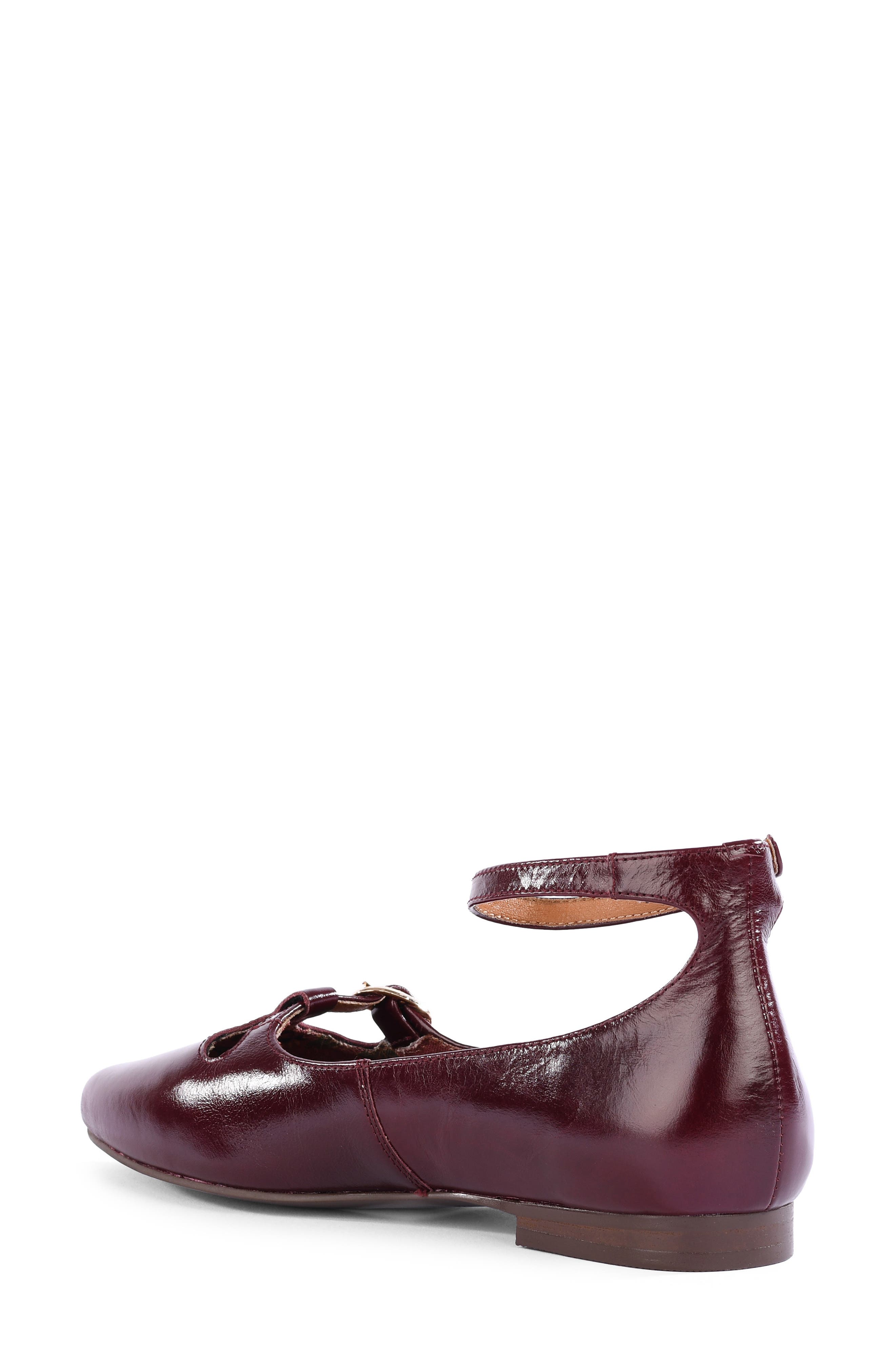 Call Me Anytime Leather Flat, Alternate, color, WINE