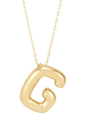 Frankie & Zoe Initial 'm' Pendant Necklace In Gold