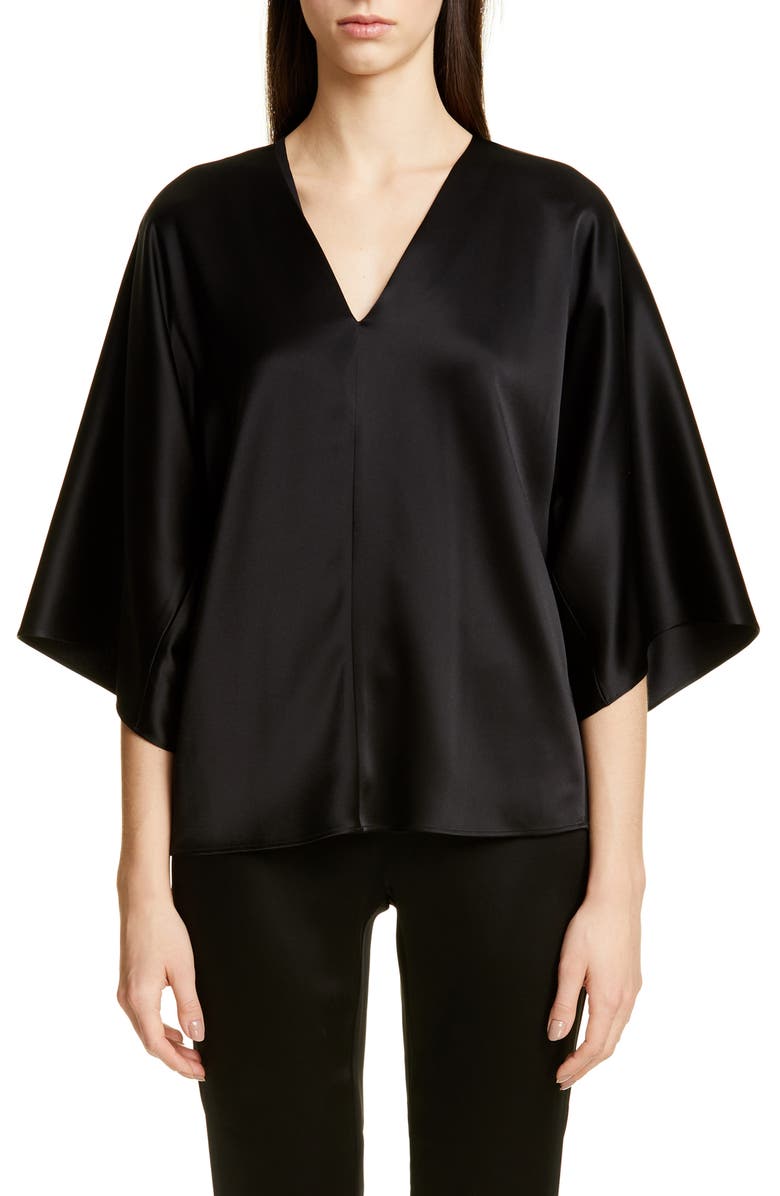 St. John Collection Lightweight Liquid Satin Top, Main, color, 