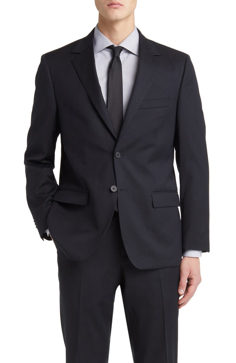 DANIEL HECHTER Norris Solid Wool Suit, Alternate, color, Black