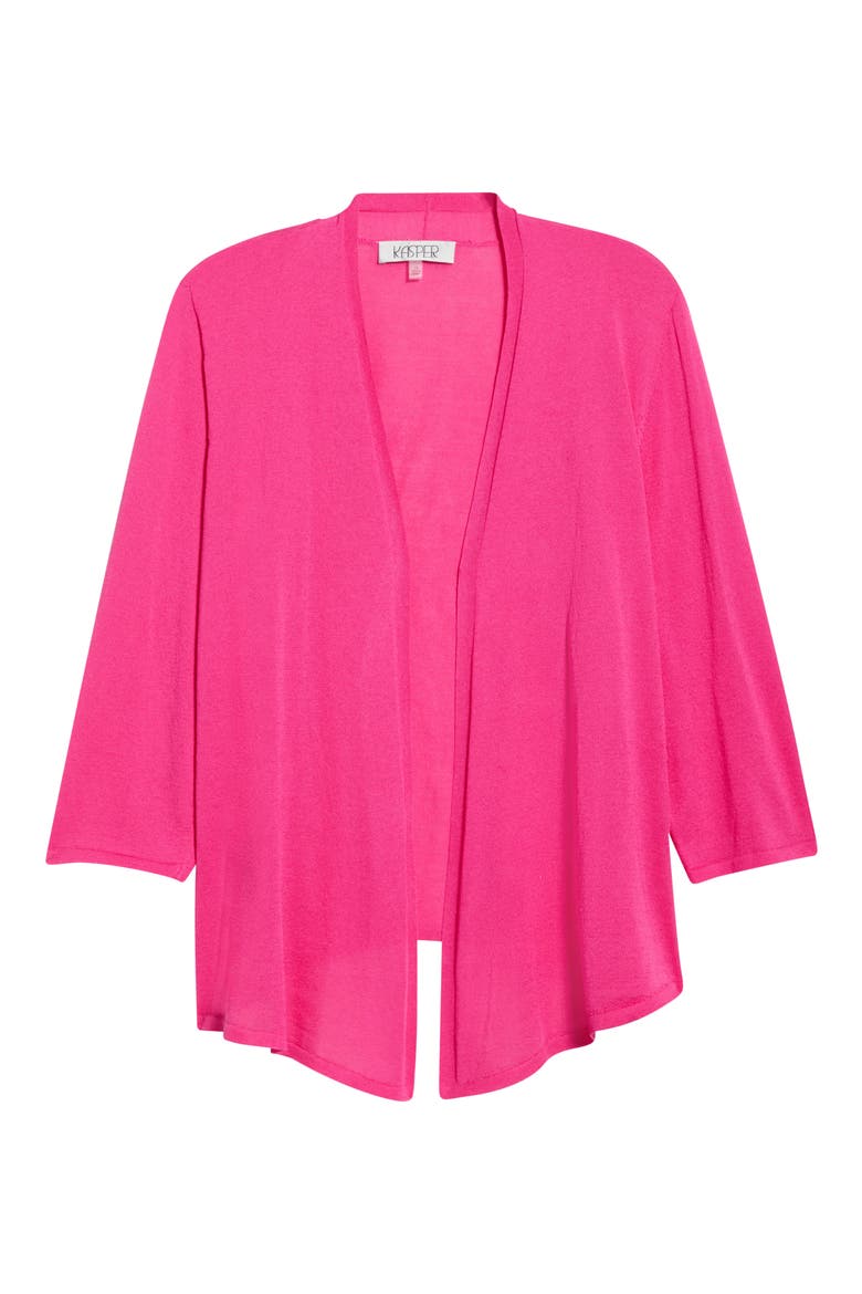 Self Edge Open Front Cardigan, Alternate, color, PINK PERFECTION