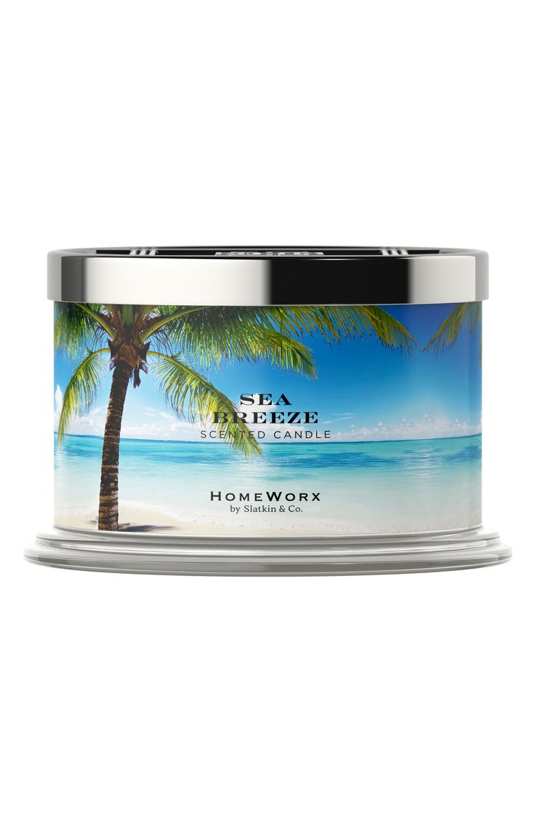 HOMEWORX BY SLATKIN & CO. Sea Breeze 18 oz. Scented 4-Wick Candle ...