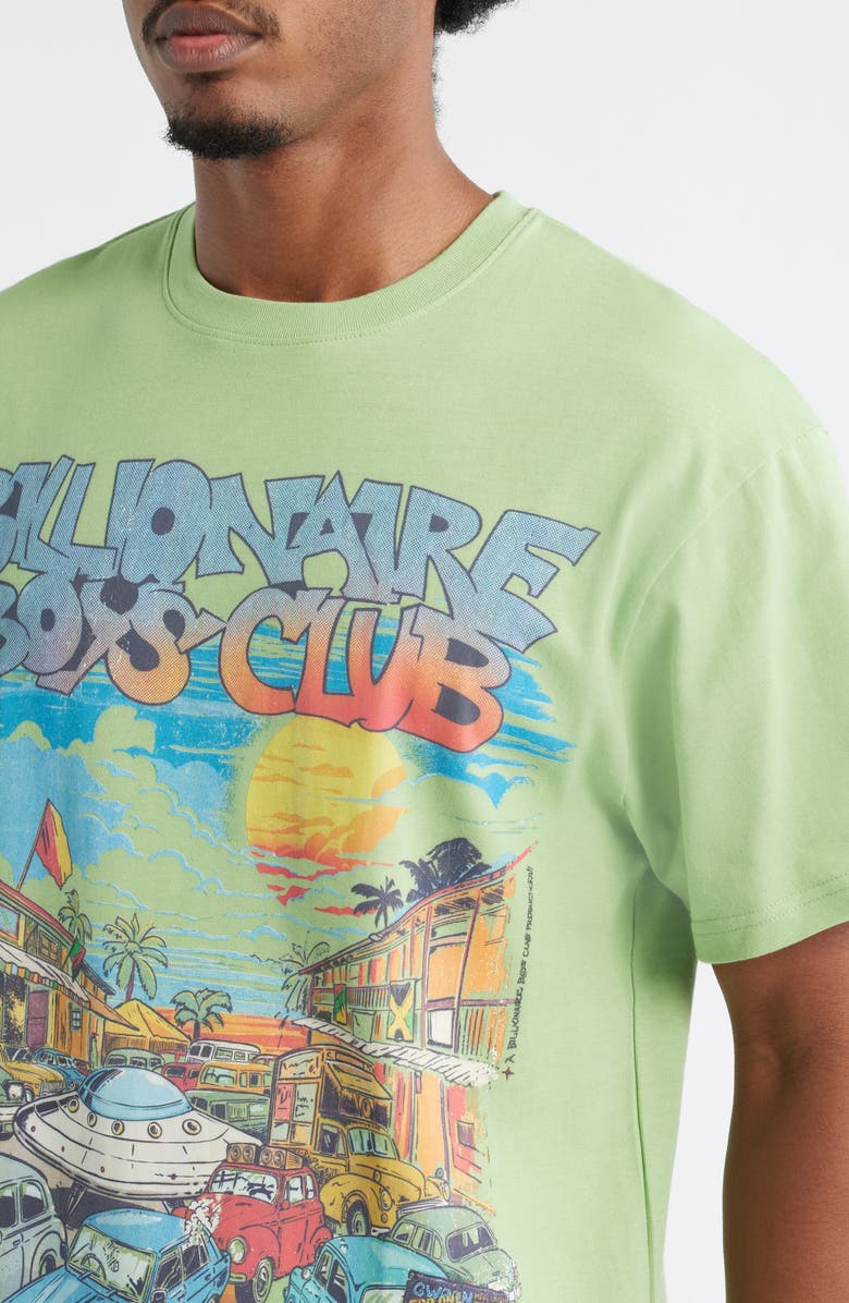 Billionaire Boys Club Partay Oversize Graphic T-Shirt, Alternate, color, Forest Sha