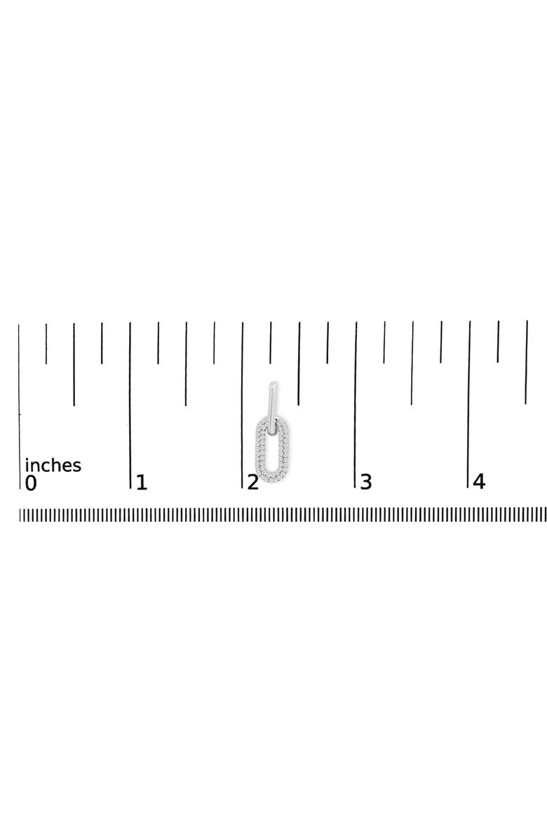 Haus of Brilliance 10K Gold 1/2 Cttw Lab Grown Diamond Dangling Paperclip Drop Earrings, Alternate, color, White