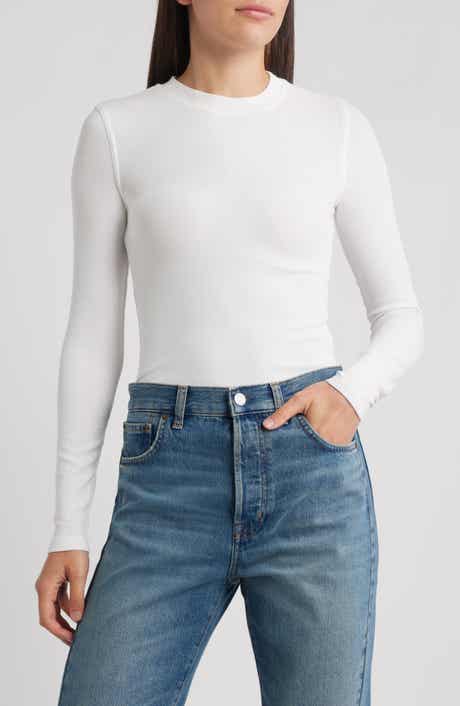 FRAME The Rib Crewneck Top