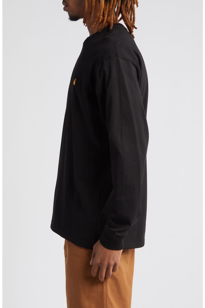 Chase Long Sleeve T-Shirt, Alternate, color, BLACK / GOLD