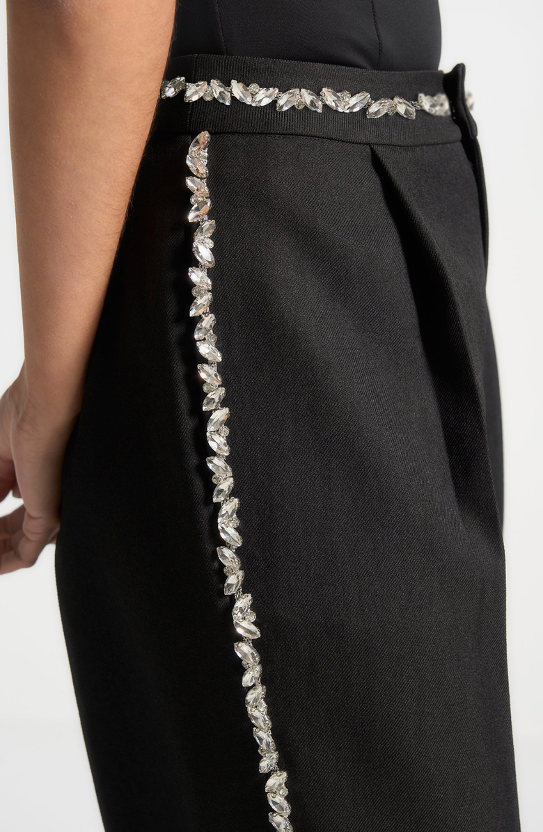 Manière De Voir Patricia Embellished Tailored Trousers, Alternate, color, Black