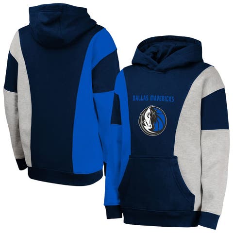 Youth  Navy Dallas Mavericks Ace In the Hole Pullover Hoodie