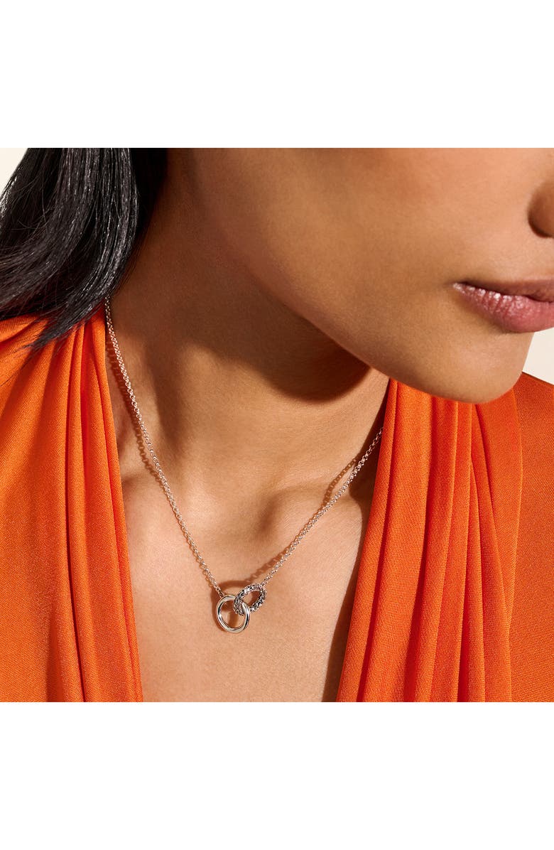 John Hardy JH Essential Linked Necklace, Gold, Sterling Silver, Alternate, color, Silver