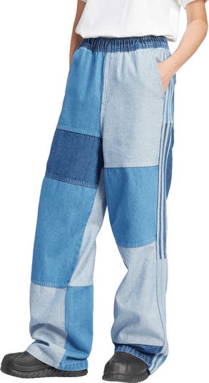 adidas x KSENIASCHNAIDER Patchwork Wide Leg Jeans | Nordstrom