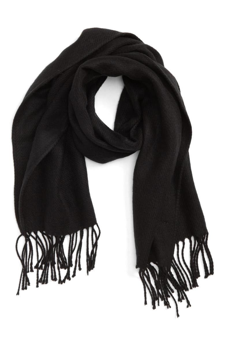Supersoft Fringe Scarf, Alternate, color, BLACK