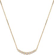 H.J. Namdar 14K Gold Milgrain Diamond Station Necklace - 0.24 ctw