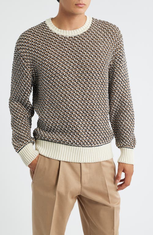 Hugo Boss Boss Imauro Cotton Sweater In Brown