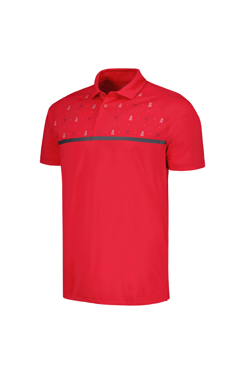 LEVELWEAR Men's Levelwear Red Los Angeles Angels Sector Batter Up Raglan Polo, Alternate, color, Red