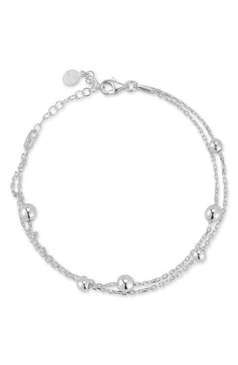 Beaded Double Chain Bracelet