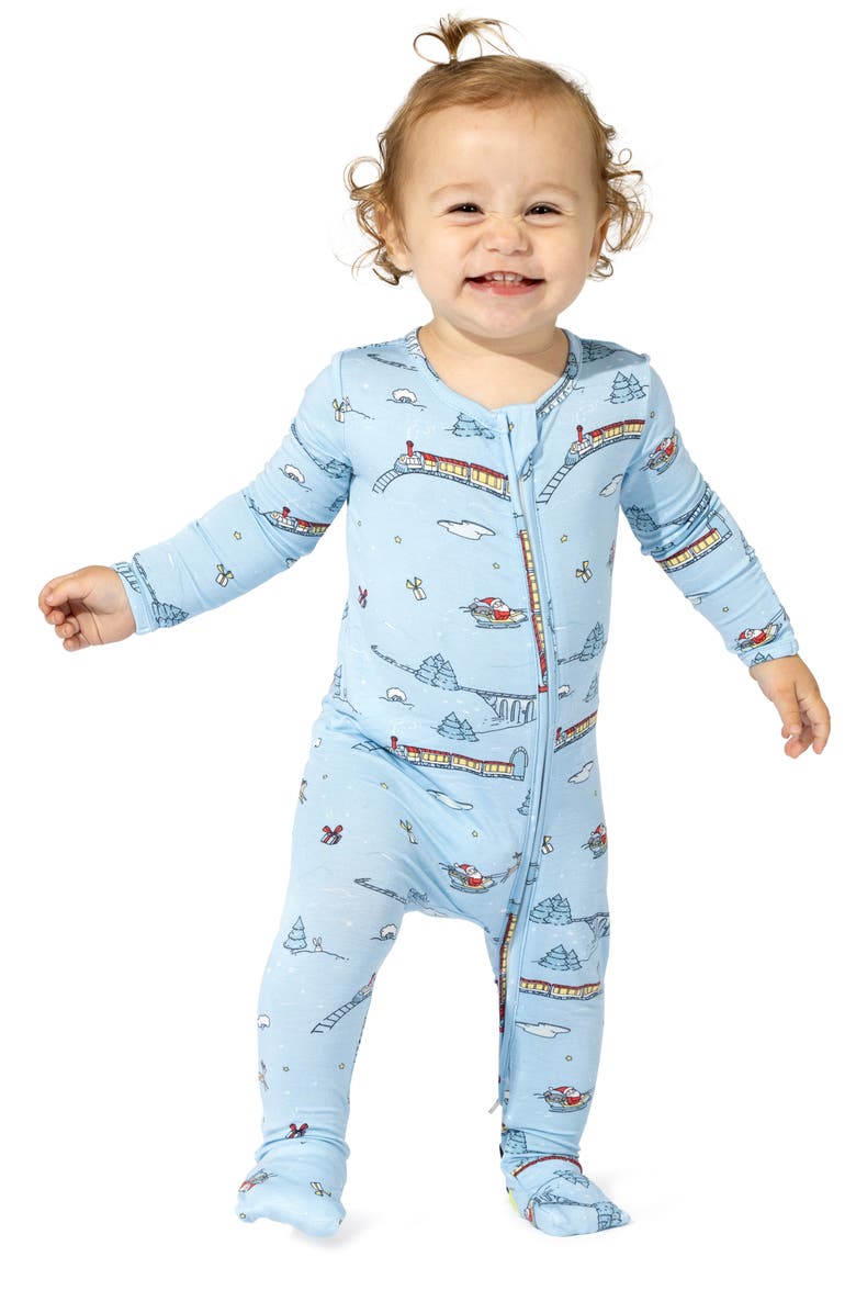 Bellabu Bear Kids' Polar Express Convertible Footie Pajamas, Alternate, color, 