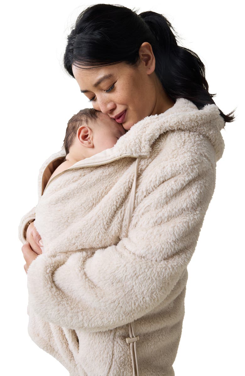 Ingrid & Isabel<sup>®</sup> Teddy Fleece Maternity Hoodie, Alternate, color, 