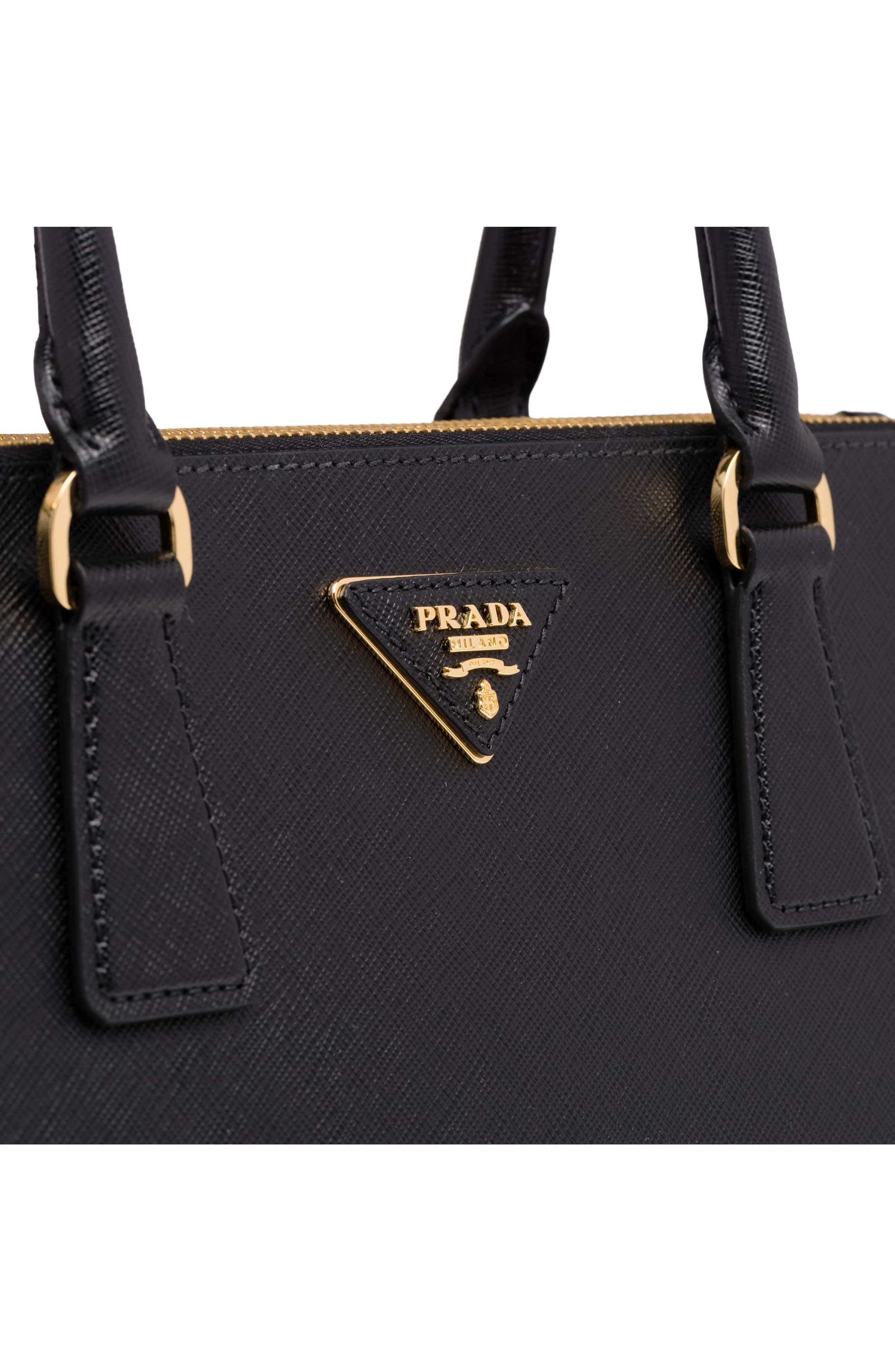 Medium Galleria Saffiano Leather Tote, Alternate, color, NERO