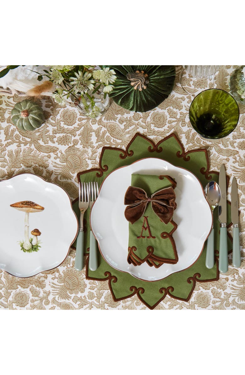 Mrs. Alice Pheasant Tablecloth, Alternate, color, Neutral