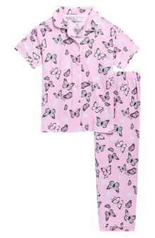 Juicy Couture Kids' Butterfly Peached Jersey Two-Piece Pajamas