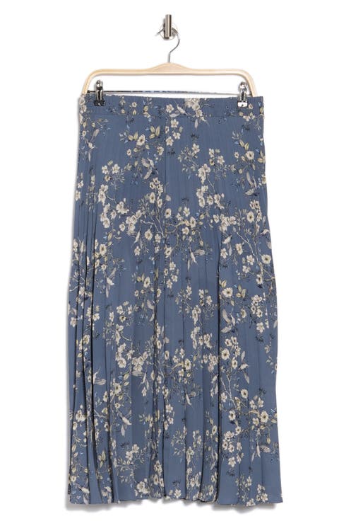 Printed Release Pleat Skirt (Plus)