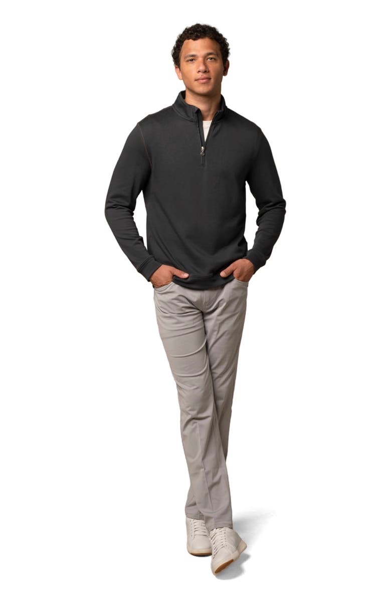 ASHWORTH GOLF Terry Twillback 1/4 Zip, Main, color, Black