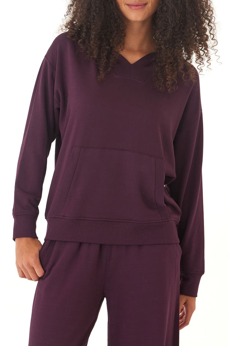 Raya Feather Fleece Hoodie, Main, color, ULTRA MAROON
