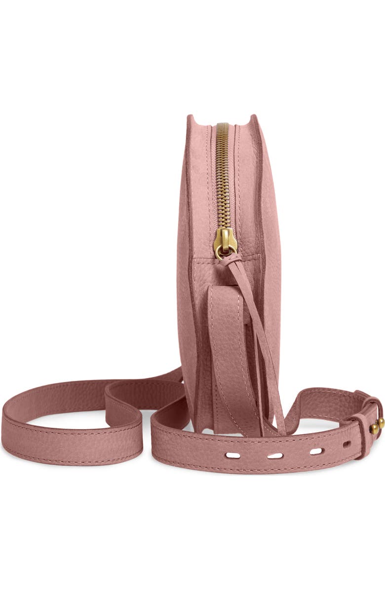 Madewell The Simple Circle Nubuck Leather Crossbody Bag, Alternate, color,