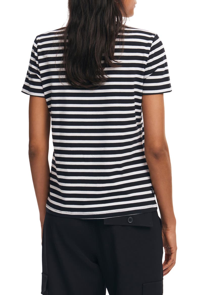 Daisy Stripe Cotton Graphic T-Shirt, Alternate, color, WHITE